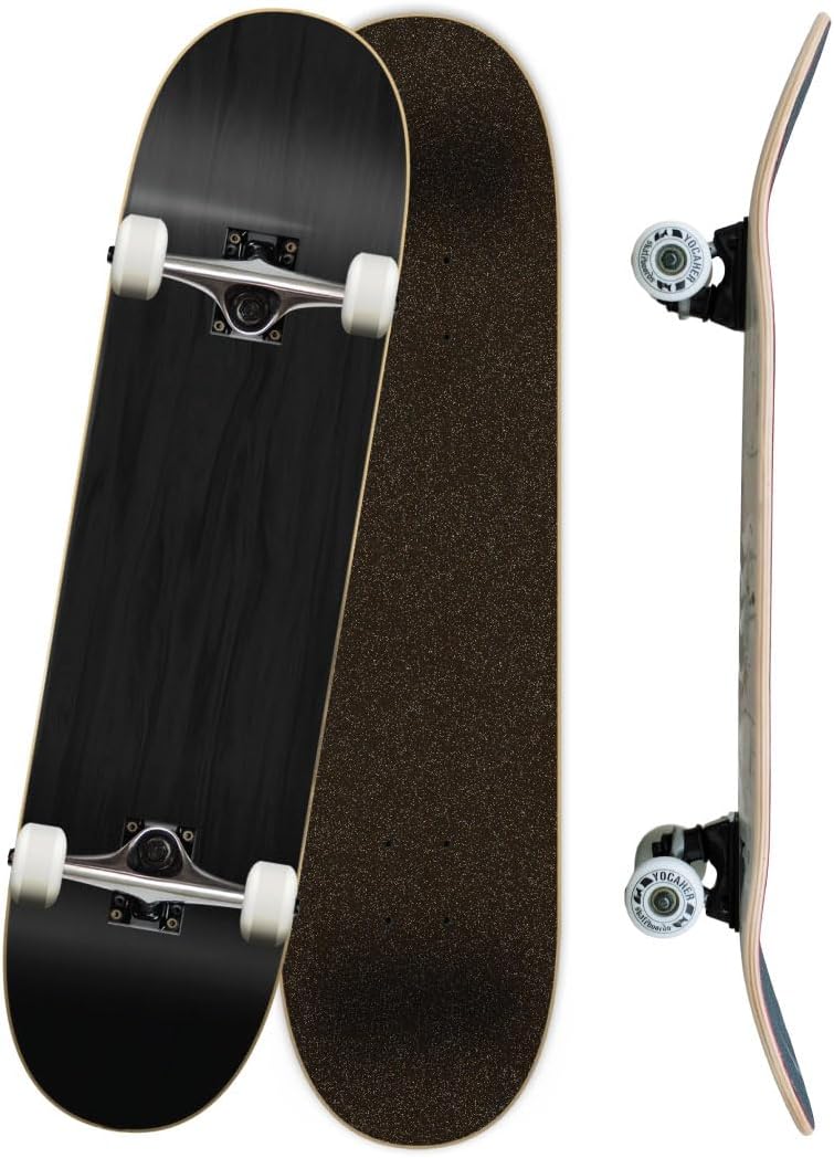 Yocaher Pro Skateboards Blank, Checker, Camo Professional Complete Skateboard 7.75" w/ 7Ply Maple Deck, Aluminum Alloy Truck, ABEC-9 Bearing, 54mm Skateboard Wheels, Concave Cruiser Trick Skateboard