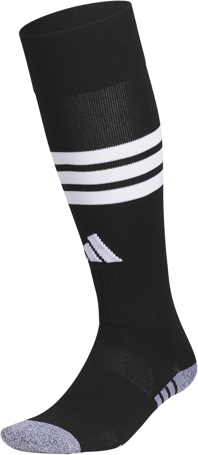 adidas 3-Stripe Hoop Soccer Socks (1-Pair) with Arch Compression for a Secure Fit