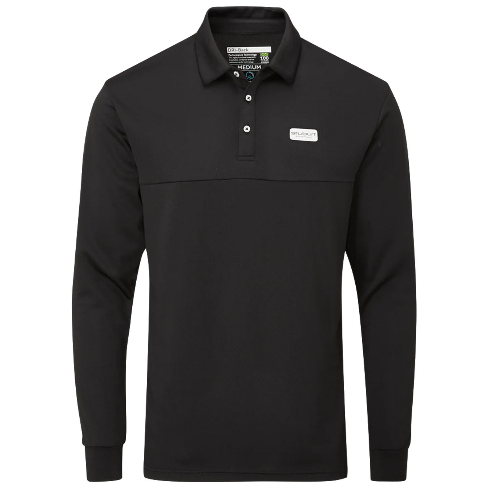 Stuburt Mens Sport Tech Long Sleeve Polo Shirt