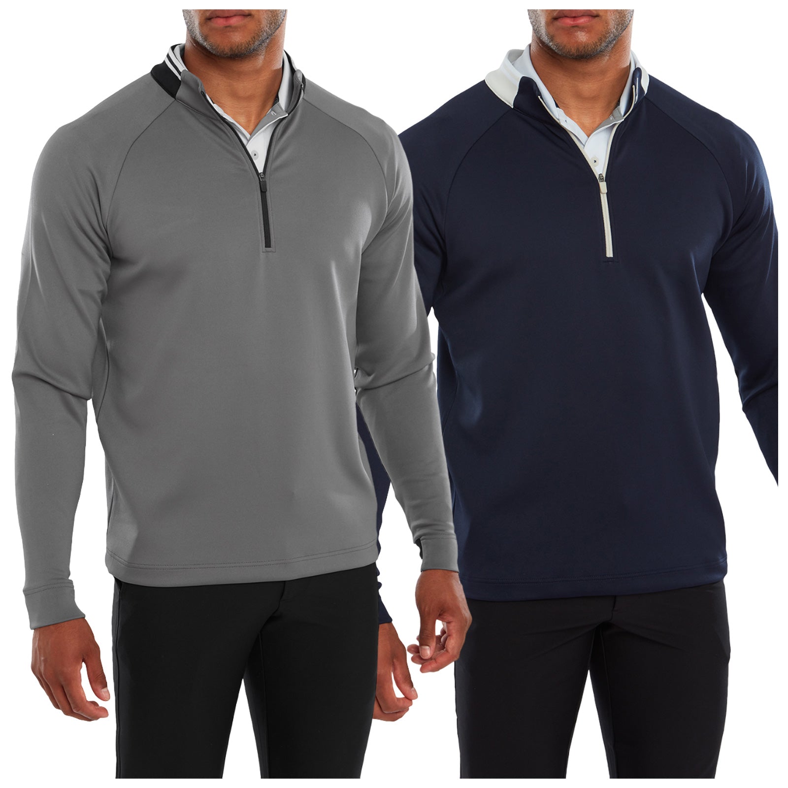 FootJoy Mens Rib Trim Chill-Out Half Zip