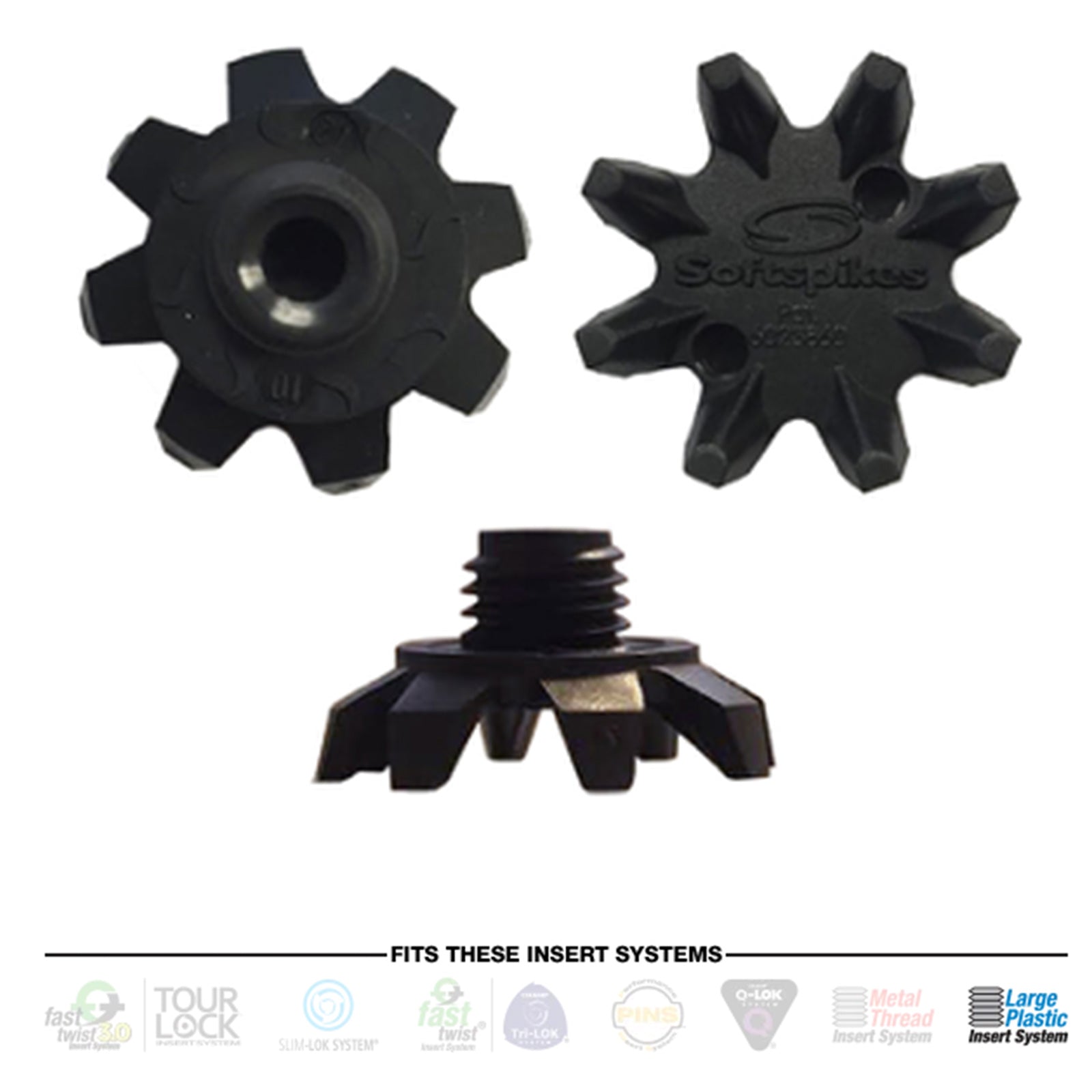 SoftSpikes Black Widow Golf Shoe Cleats