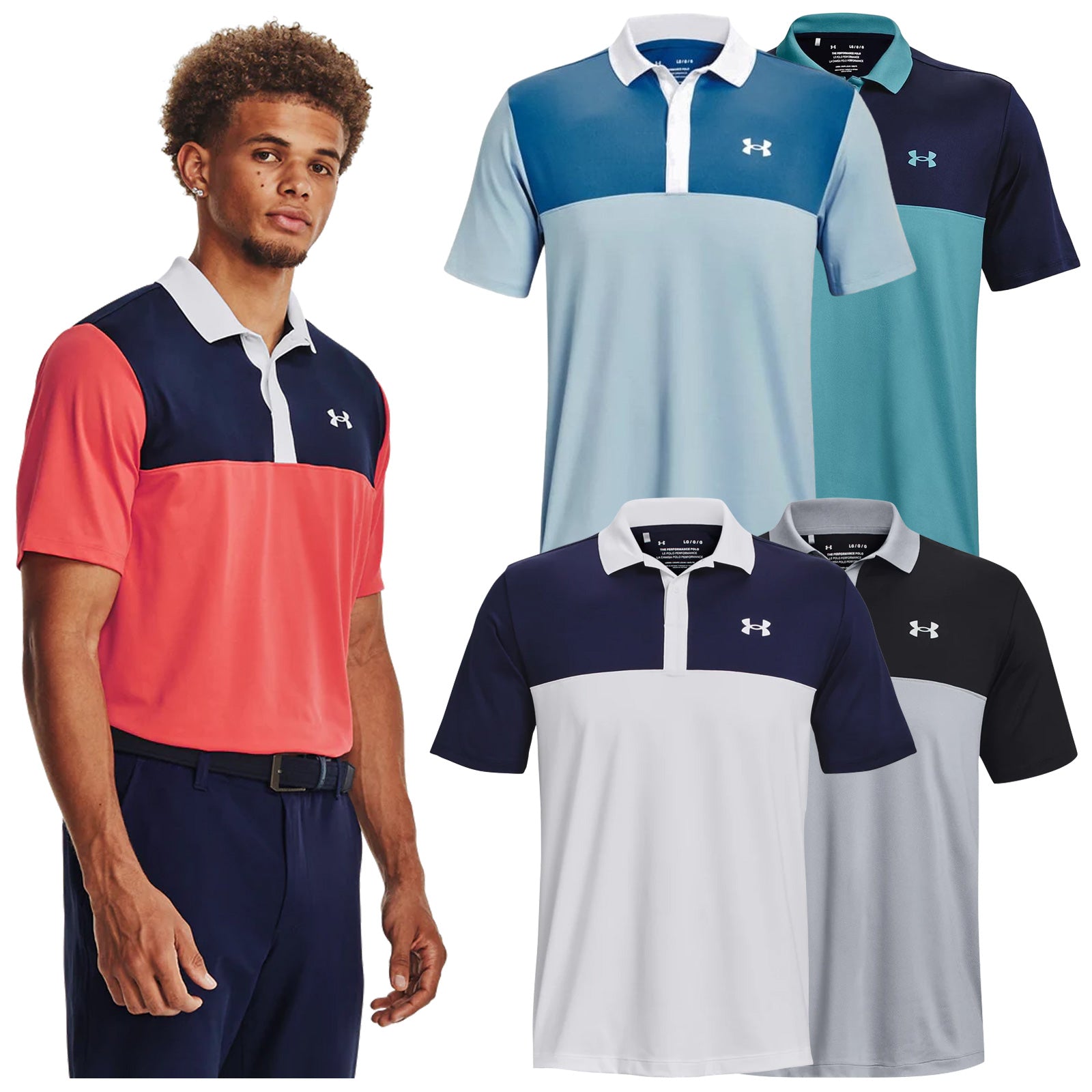 Under Armour Mens Performance 3.0 Colorblock Polo Shirt