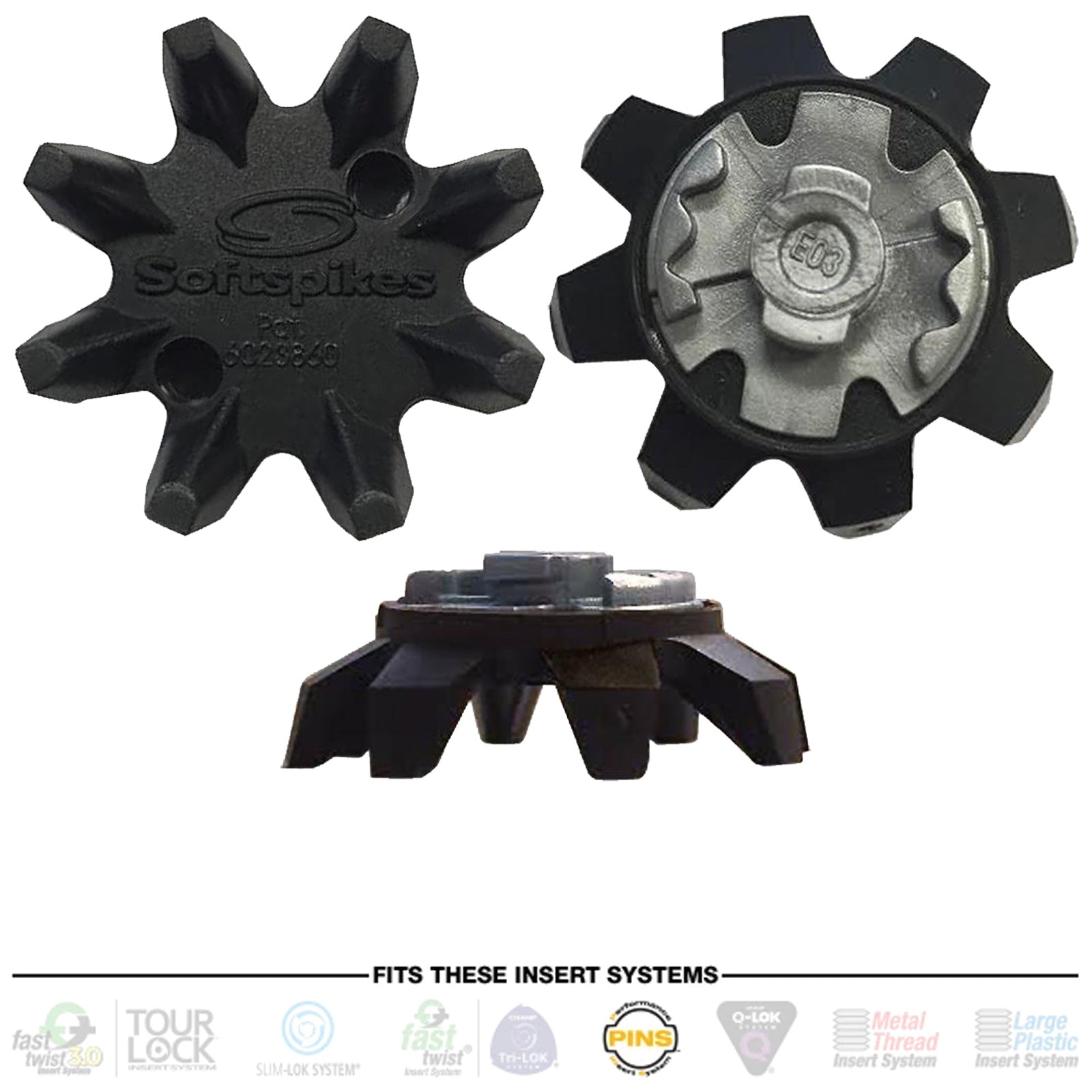 SoftSpikes Black Widow Golf Shoe Cleats