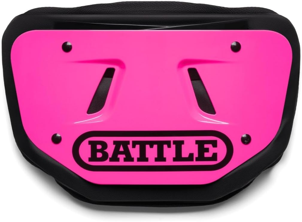 Battle Sports Football Back Plate – Hard Shell Lower Back Protector with Contoured Foam for High-Impact Protection for Youth, Kids and Adults