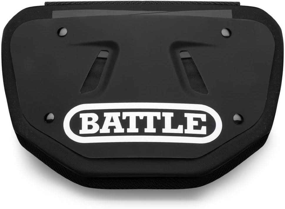 Battle Sports Football Back Plate – Hard Shell Lower Back Protector with Contoured Foam for High-Impact Protection for Youth, Kids and Adults