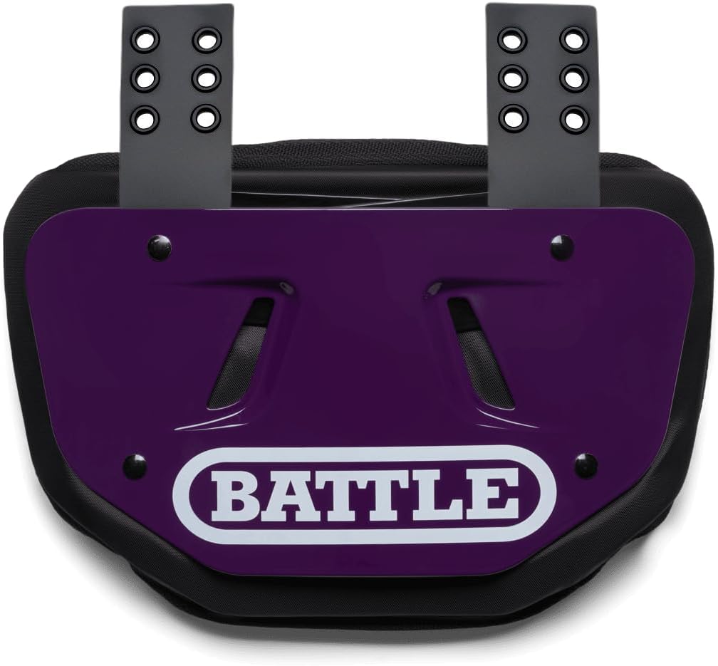 Battle Sports Football Back Plate – Hard Shell Lower Back Protector with Contoured Foam for High-Impact Protection for Youth, Kids and Adults