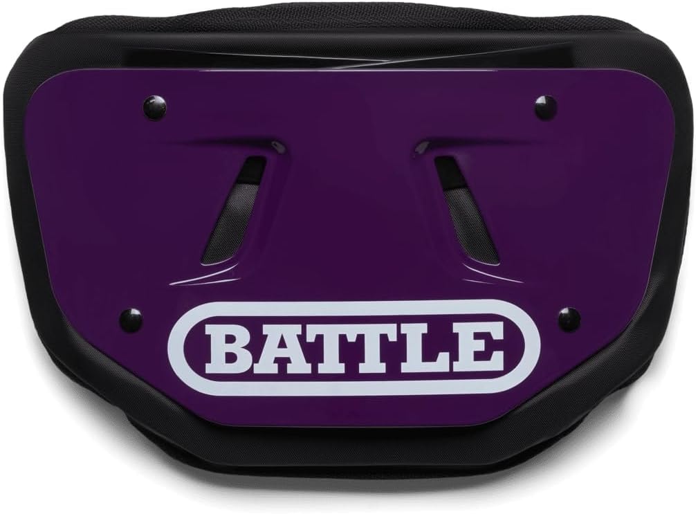 Battle Sports Football Back Plate – Hard Shell Lower Back Protector with Contoured Foam for High-Impact Protection for Youth, Kids and Adults