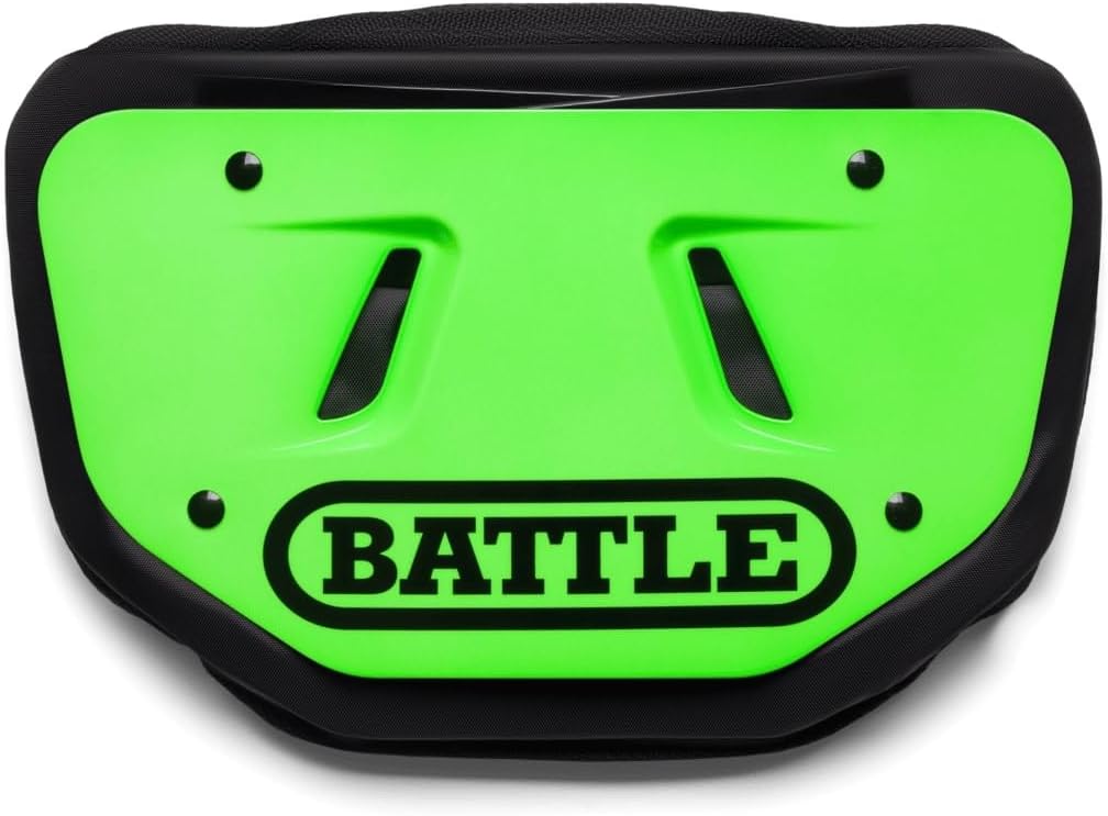 Battle Sports Football Back Plate – Hard Shell Lower Back Protector with Contoured Foam for High-Impact Protection for Youth, Kids and Adults