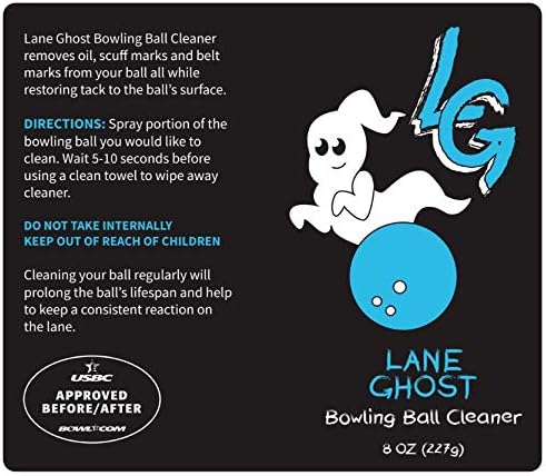 Bowling Ball Cleaner Spray - USBC Approved - Oil, Scuff, and Belt Mark Cleaner - Restores Tack and Prolongs Lifespan of Ball