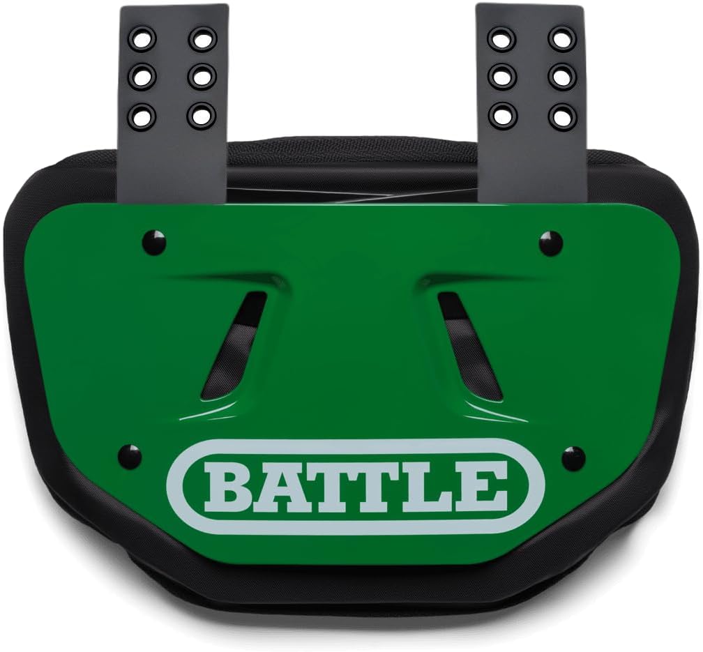 Battle Sports Football Back Plate – Hard Shell Lower Back Protector with Contoured Foam for High-Impact Protection for Youth, Kids and Adults