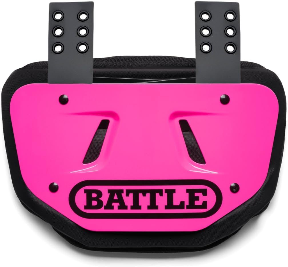 Battle Sports Football Back Plate – Hard Shell Lower Back Protector with Contoured Foam for High-Impact Protection for Youth, Kids and Adults