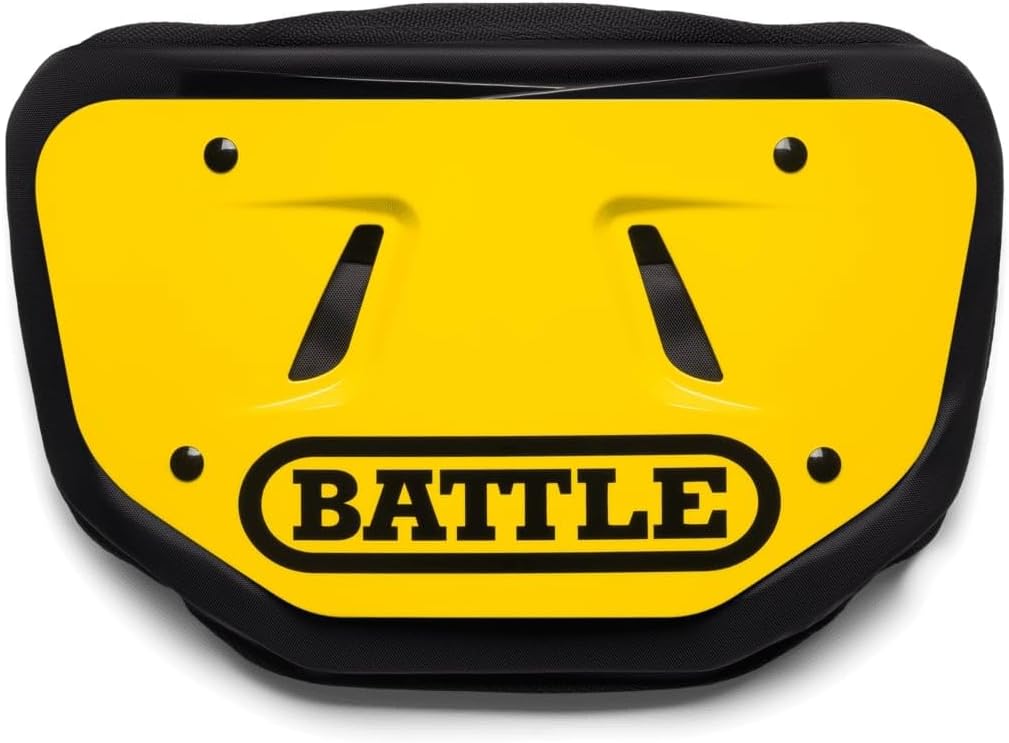 Battle Sports Football Back Plate – Hard Shell Lower Back Protector with Contoured Foam for High-Impact Protection for Youth, Kids and Adults