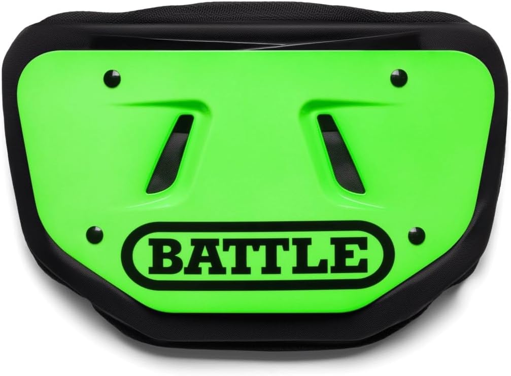 Battle Sports Football Back Plate – Hard Shell Lower Back Protector with Contoured Foam for High-Impact Protection for Youth, Kids and Adults