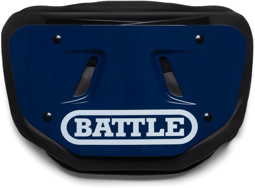 Battle Sports Football Back Plate – Hard Shell Lower Back Protector with Contoured Foam for High-Impact Protection for Youth, Kids and Adults