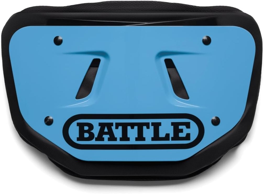 Battle Sports Football Back Plate – Hard Shell Lower Back Protector with Contoured Foam for High-Impact Protection for Youth, Kids and Adults