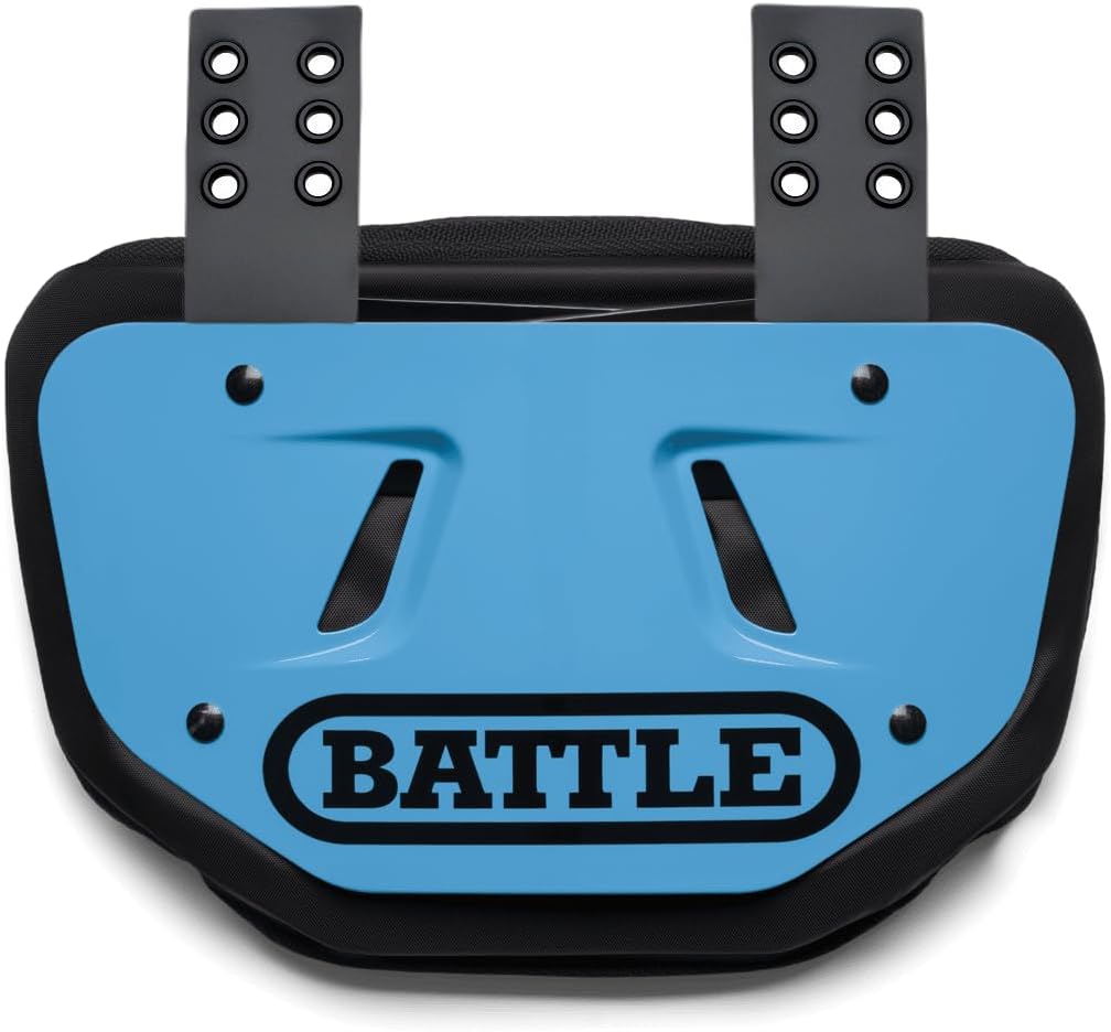 Battle Sports Football Back Plate – Hard Shell Lower Back Protector with Contoured Foam for High-Impact Protection for Youth, Kids and Adults