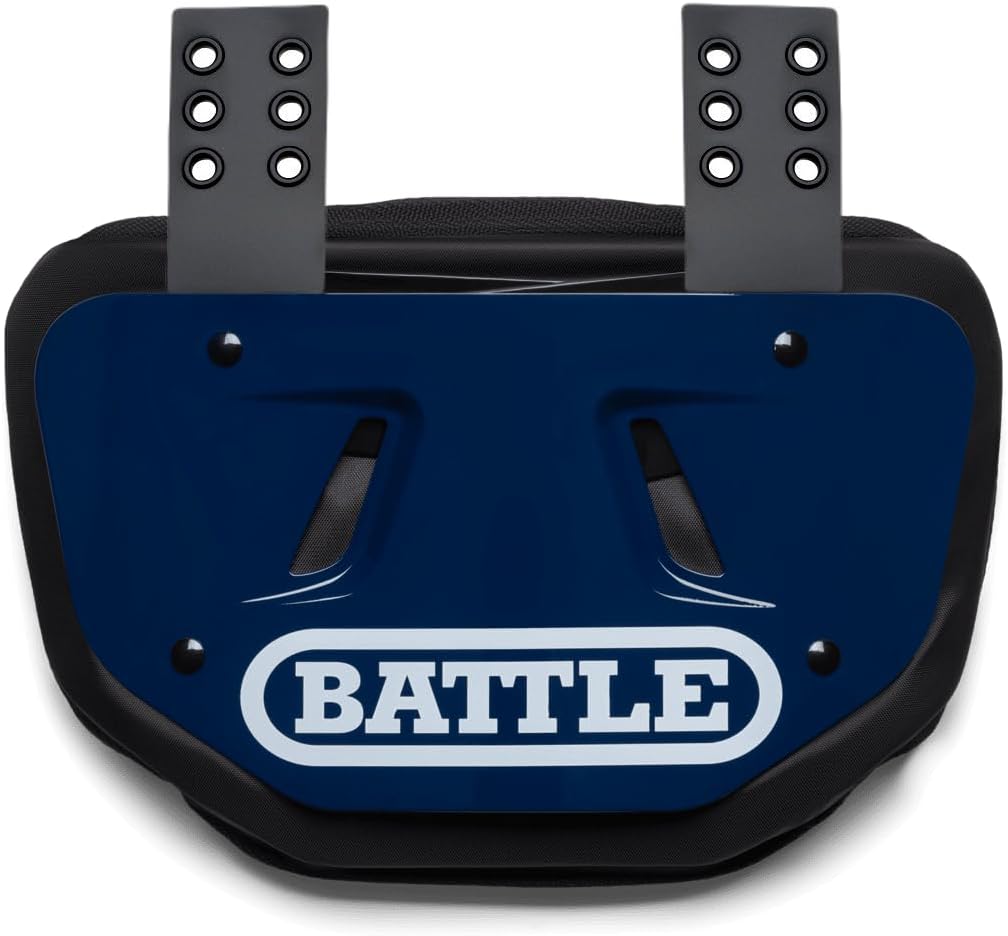 Battle Sports Football Back Plate – Hard Shell Lower Back Protector with Contoured Foam for High-Impact Protection for Youth, Kids and Adults