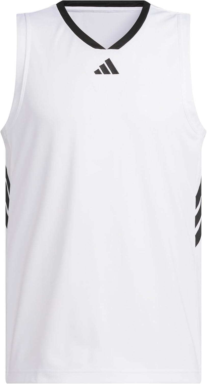adidas Men's Basketball Legends 3-Stripes Tank Top