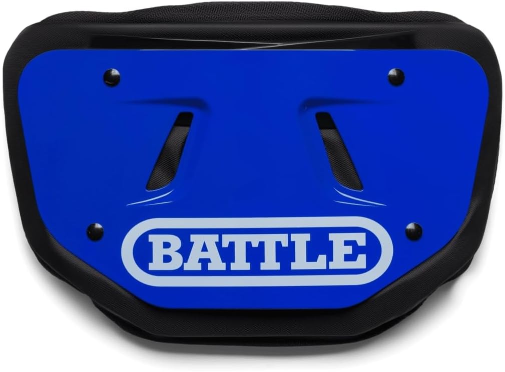Battle Sports Football Back Plate – Hard Shell Lower Back Protector with Contoured Foam for High-Impact Protection for Youth, Kids and Adults