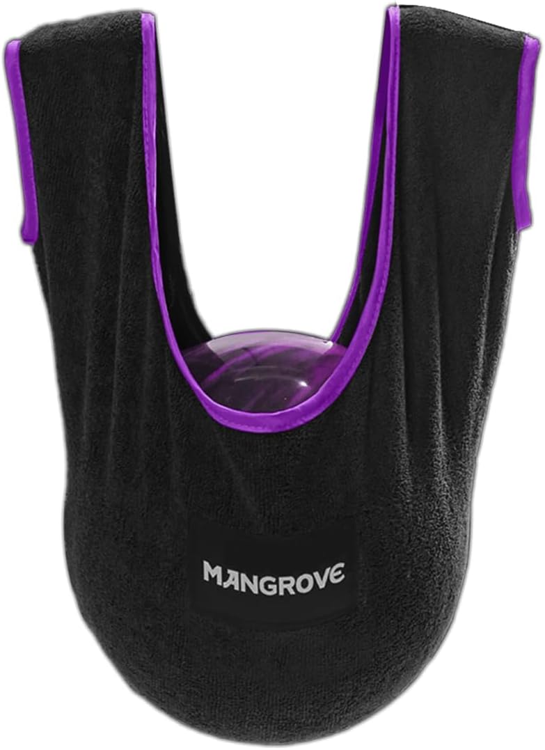Mangrove Bowling Ball Polisher, Microfiber Bowling Towel See-Saw for Bowlers, Large Washable Bowling Shammy Seesaw, Ball Cleaner Holder Bag
