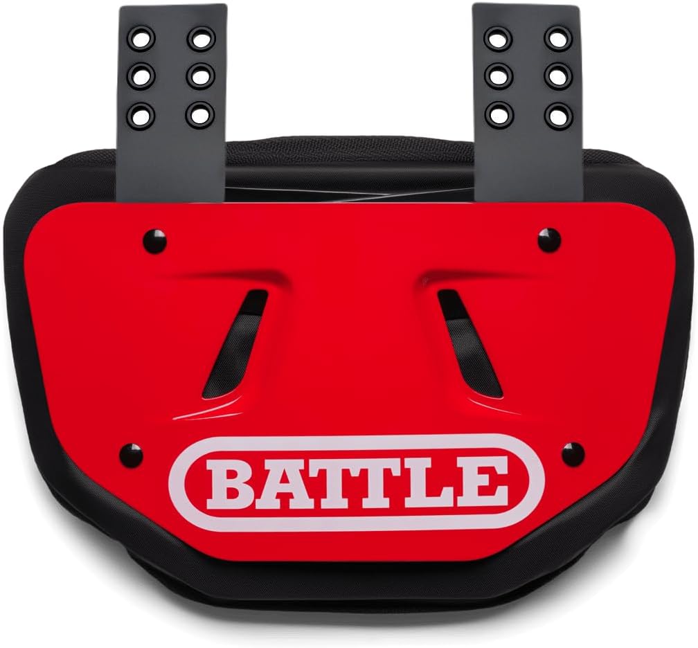 Battle Sports Football Back Plate – Hard Shell Lower Back Protector with Contoured Foam for High-Impact Protection for Youth, Kids and Adults