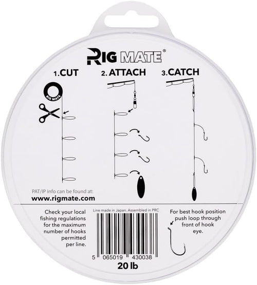 20 lb Pre-Tied Dropper Loop Rigs. Fishing Line Spool. Loops 18 Inches Apart with 5.5 Inch Loop Size. Perfect for Saltwater & Freshwater Fishing. Perfect for Snapper & Other Bottom Feeding Fish.