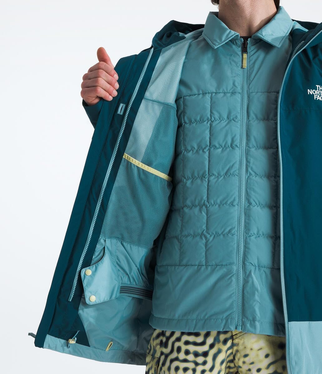 THE NORTH FACE Men's Thermoball Eco Snow Triclimate Waterproof Insulated Ski Jacket | Helmet Compatible, Powder Skirt