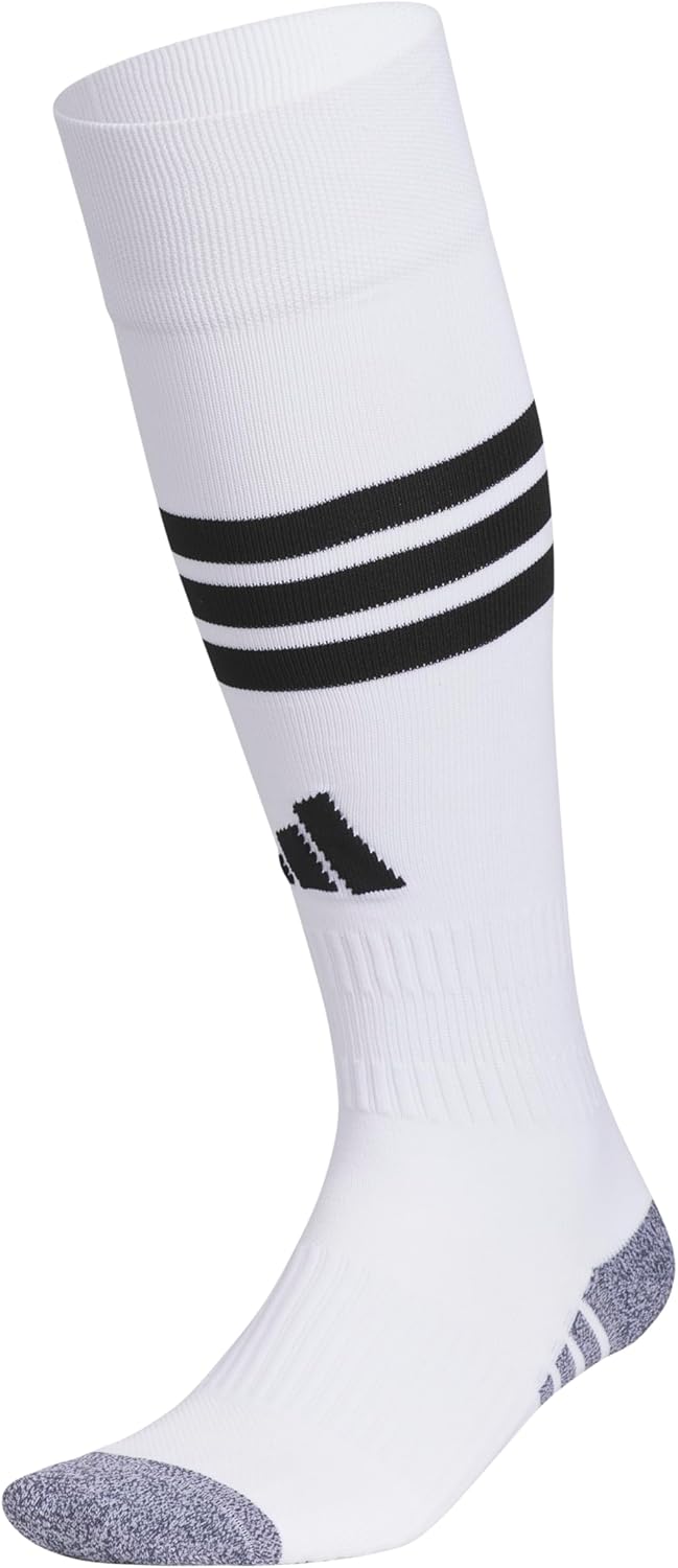 adidas 3-Stripe Hoop Soccer Socks (1-Pair) with Arch Compression for a Secure Fit