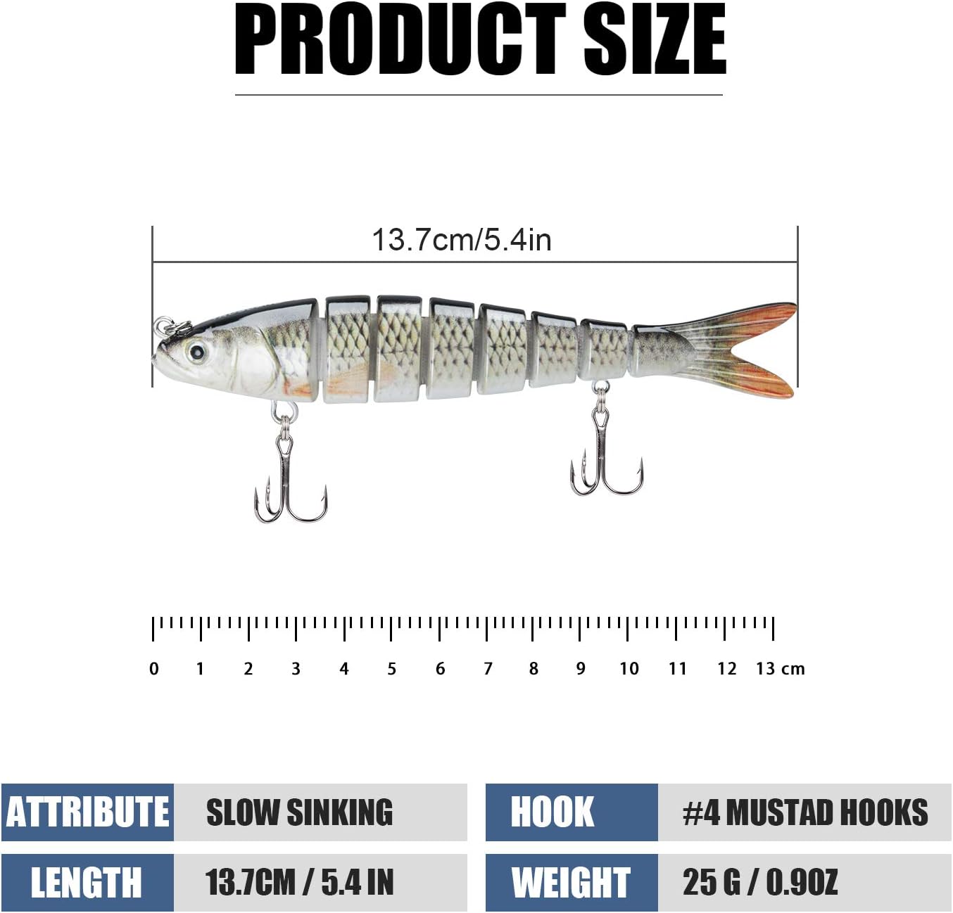 TRUSCEND Easy Catch Swimmax, Magic Noisy Turbulent Wiggling and Vibrating Action for More Bites, Lifelike Fishing Lures for All Species, Swimbait for Relax Family Fishing, Must-Have for Lovely Anglers