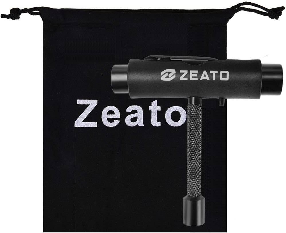 All-in-One Skate Tools Multi-Function Portable Skateboard T Tool Accessory with T-Type Allen Key and L-Type Phillips Head Wrench Screwdriver