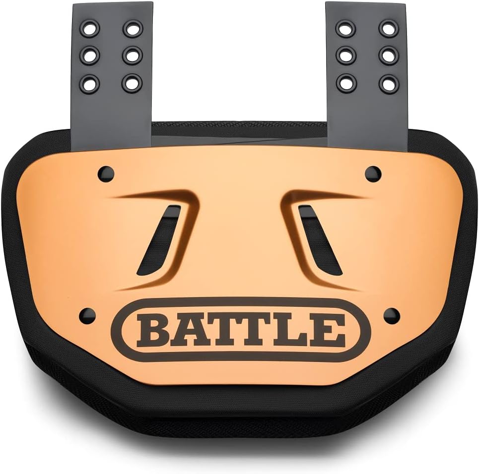 Battle Sports Football Back Plate – Hard Shell Lower Back Protector with Contoured Foam for High-Impact Protection for Youth, Kids and Adults