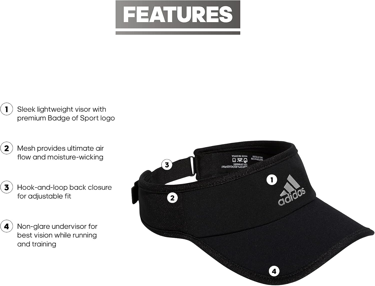adidas Superlite, Sun Visor Hat for Women, Sport Performance, Outdoor Activities
