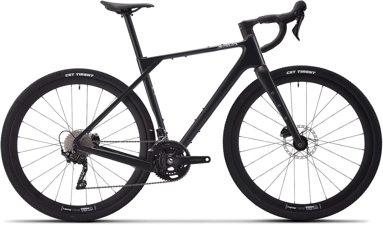 SAVADECK Carbon Gravel Bike - T800 Carbon Frame & Fork, Shimano GRX400 2x10-Speed Groupset, Hydraulic Disc Brakes, 700C x 40mm Tires - Lightweight Design for Road & Off-Road Adventures