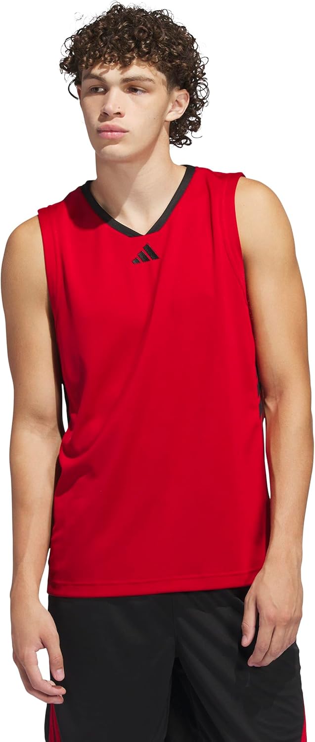 adidas Men's Basketball Legends 3-Stripes Tank Top