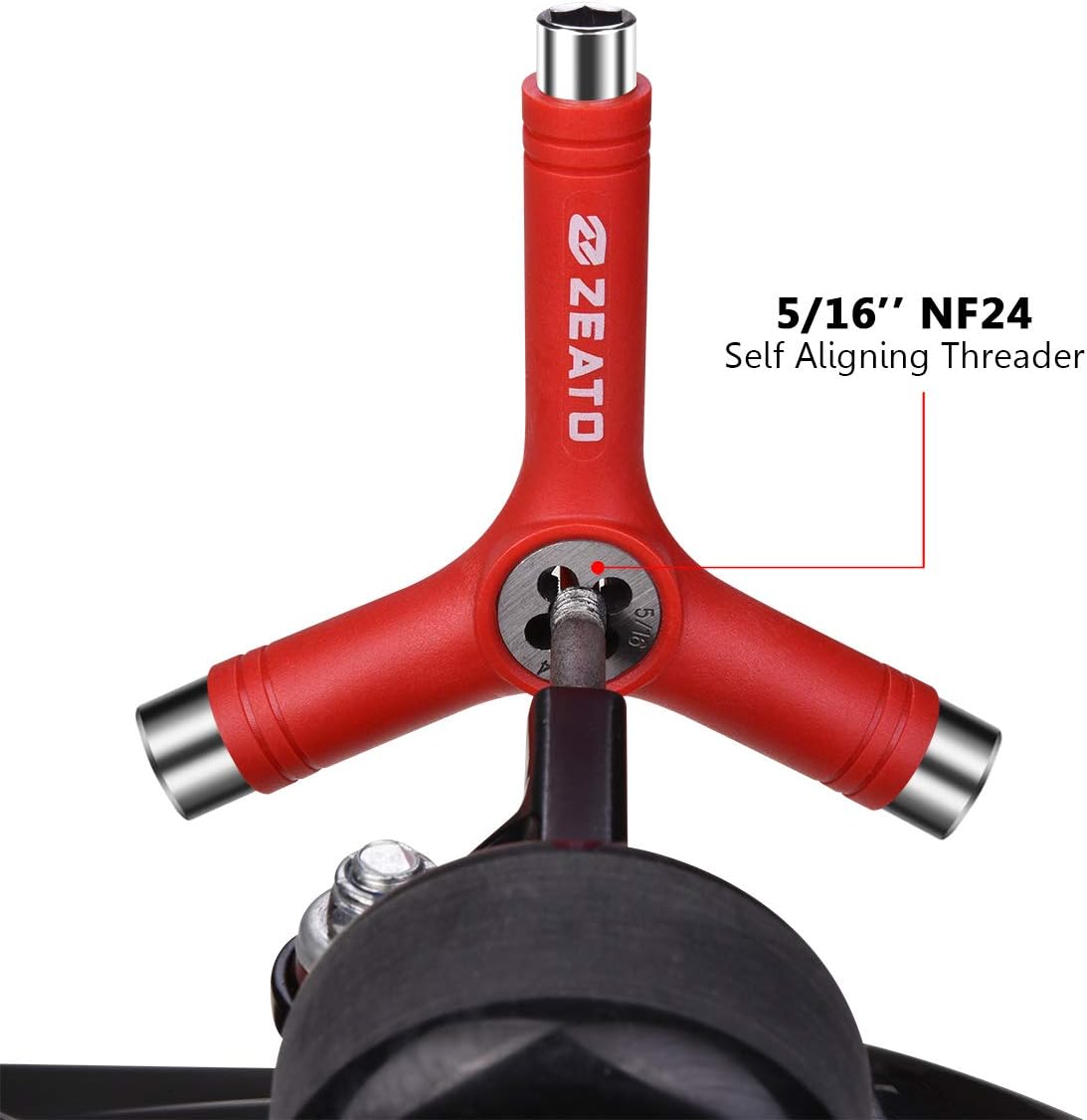 All-in-One Skate Tools Multi-Function Portable Skateboard T Tool Accessory with T-Type Allen Key and L-Type Phillips Head Wrench Screwdriver