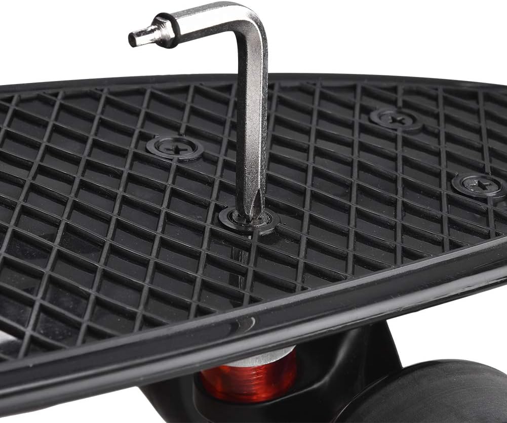 All-in-One Skate Tools Multi-Function Portable Skateboard T Tool Accessory with T-Type Allen Key and L-Type Phillips Head Wrench Screwdriver
