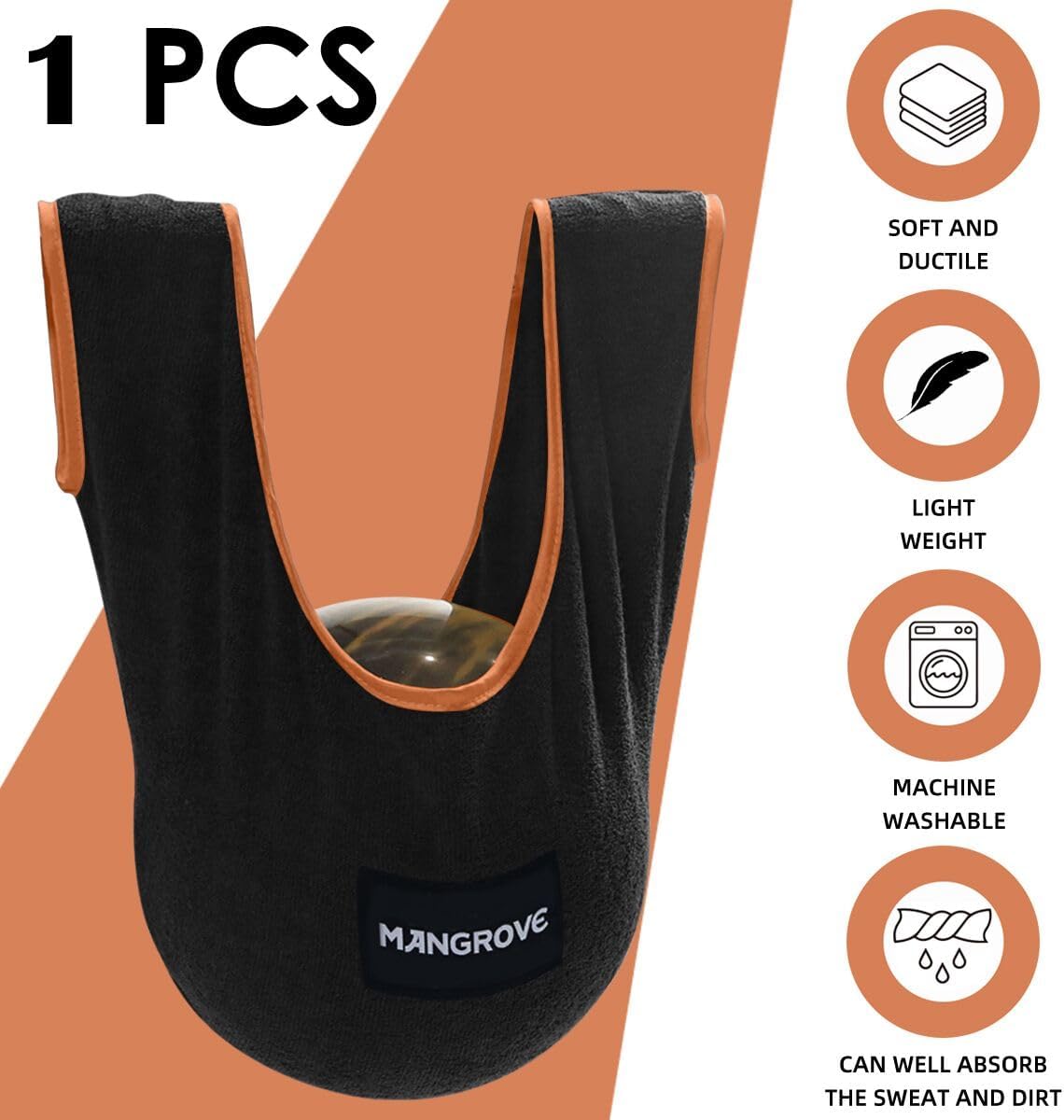 Mangrove Bowling Ball Polisher, Microfiber Bowling Towel See-Saw for Bowlers, Large Washable Bowling Shammy Seesaw, Ball Cleaner Holder Bag
