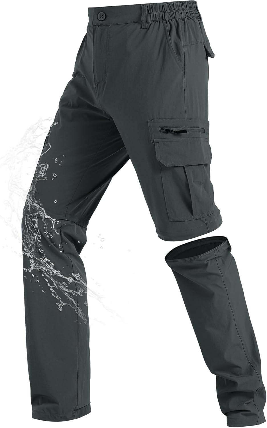 Fishing Hiking Pants for Men, Waterproof Convertible Quick Dry Pants for Wading, Lightweight Breathable