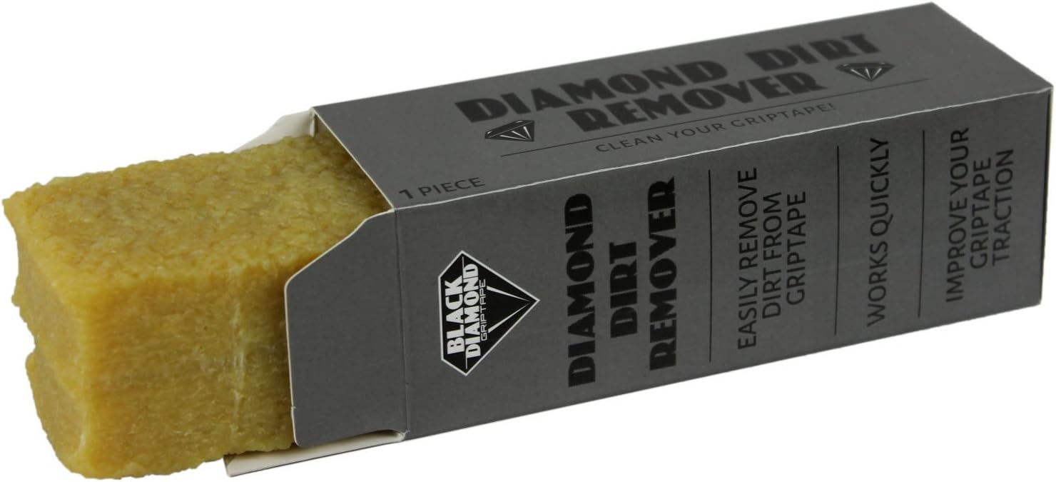 Black Diamond Skateboard Griptape Cleaner - Dirt Remover Gummy Cube - Erase Grip Gunk, Restore Grip Tape Function, Keep Grip Tape Clean - Works on Skateboards, Longboards, Cruisers, Abrasive Surfaces