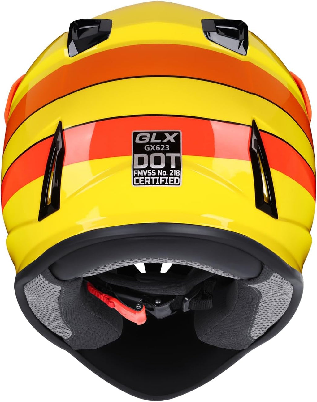GLX GX623 Youth ATV/Dirt Bike Helmet Combo - Matte Black, Large - DOT