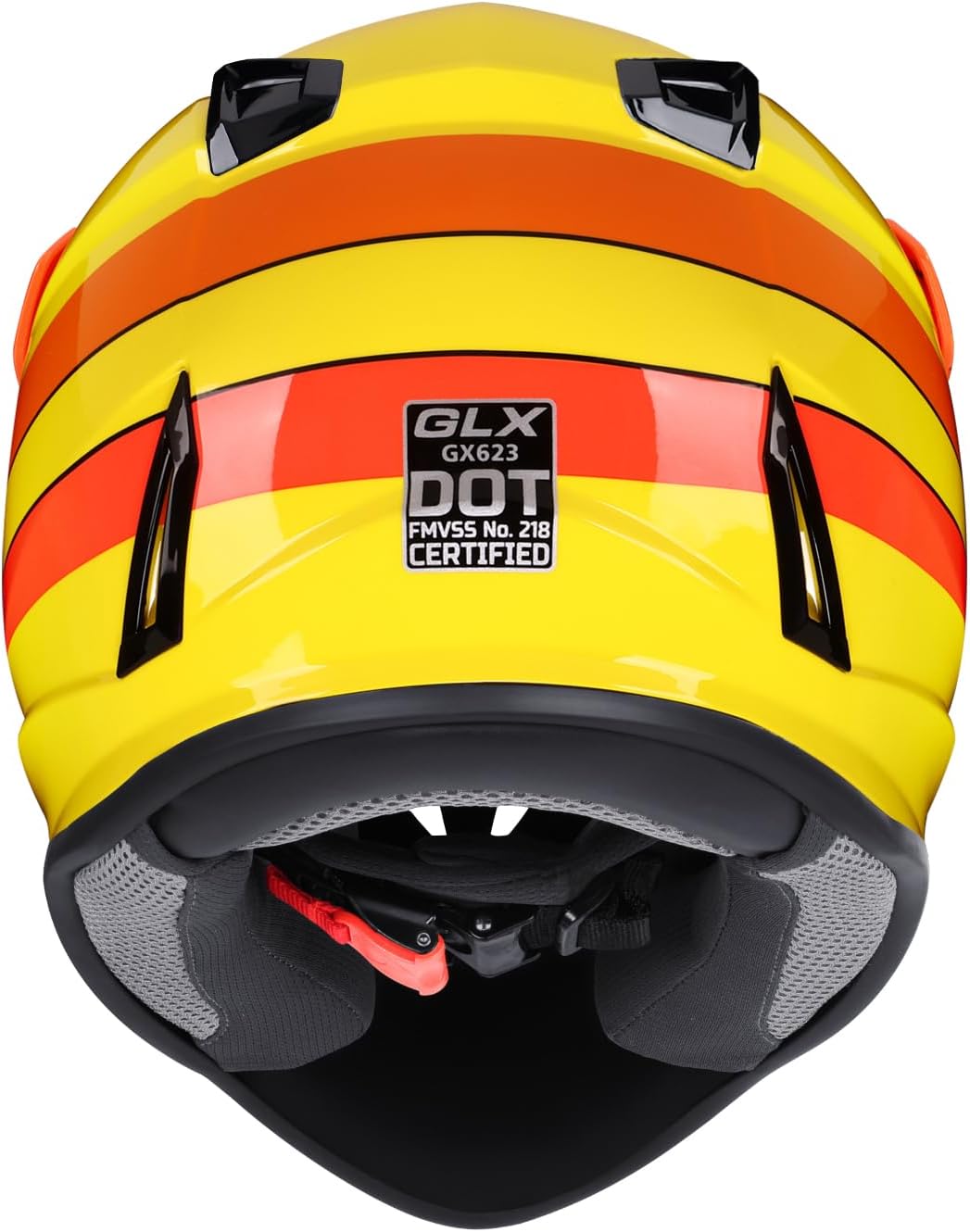 GLX GX623 Youth ATV/Dirt Bike Helmet Combo - Matte Black, Large - DOT
