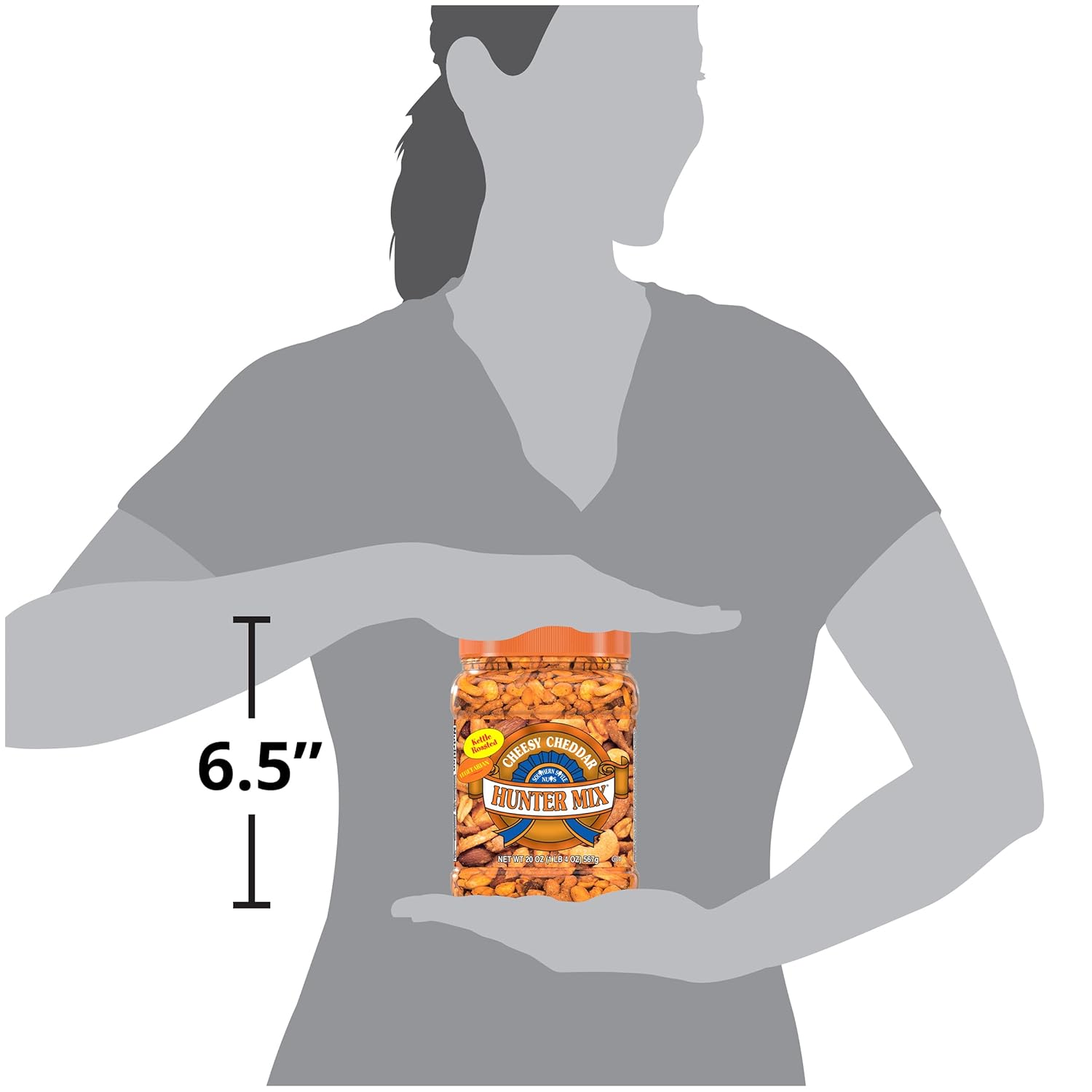 Southern Style Nuts Gourmet Hunter Bulk Trail Mix, 23 oz (Pack of 1), Sesame Sticks, Roasted Peanuts, Sunflower Kernels, Almonds, Cashews & Pepitas, Mixed Nuts, Snacks for Adults & Kids