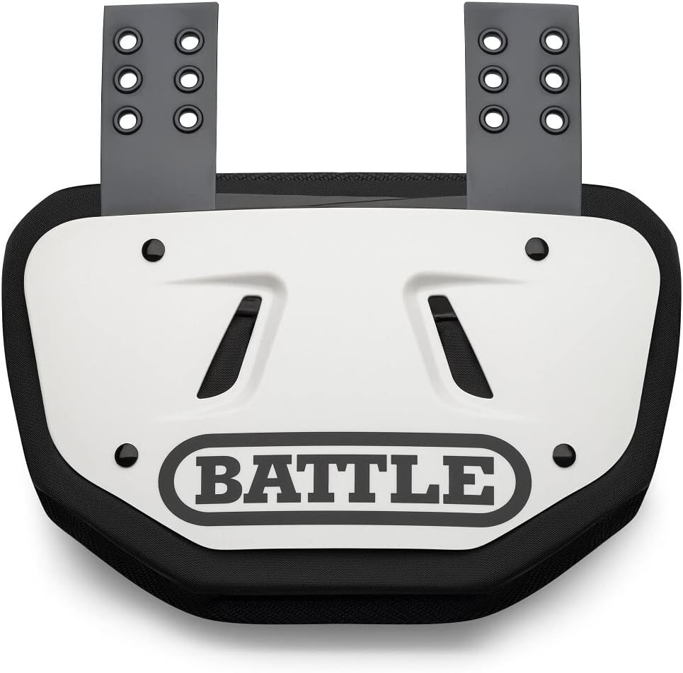 Battle Sports Football Back Plate – Hard Shell Lower Back Protector with Contoured Foam for High-Impact Protection for Youth, Kids and Adults