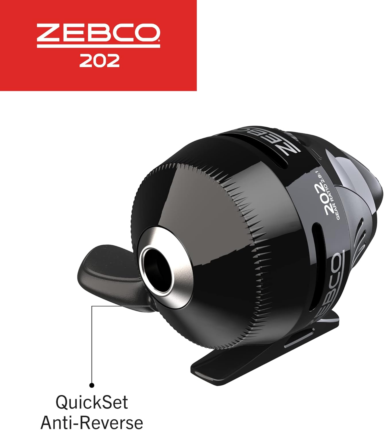 Zebco 202 Spincast Fishing Reel, Right-Hand Retrieve, Durable All-Metal Gears, Stainless Steel Pick-up Pin, Pre-Spooled with 10-Pound Zebco Fishing Line,