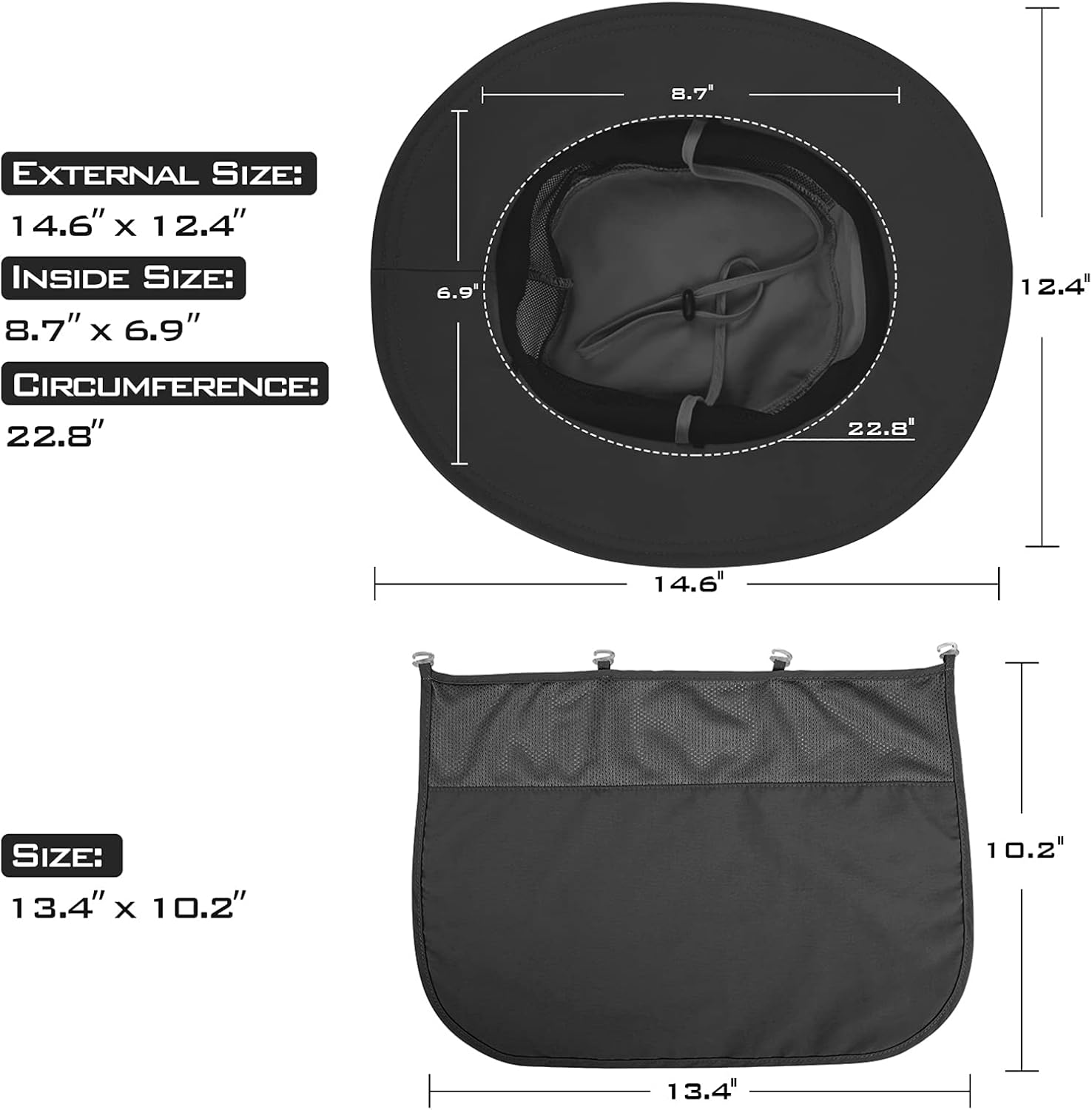 KastKing UPF 50 Boonie Hat Fishing Hat with Removable Neck Flap Sun Hats for Men