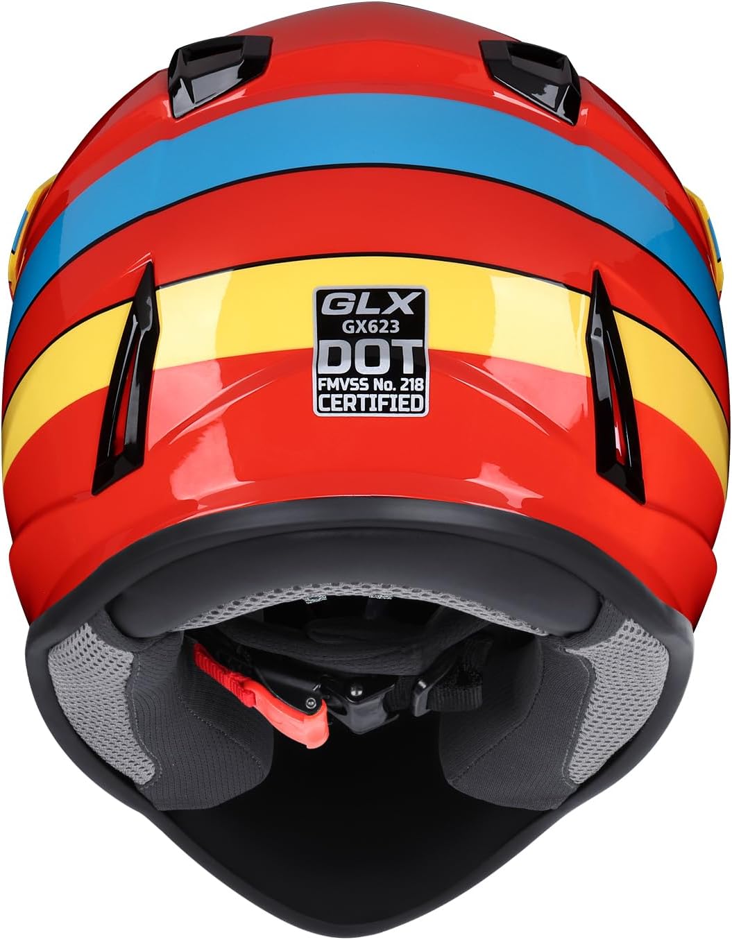 GLX GX623 Youth ATV/Dirt Bike Helmet Combo - Matte Black, Large - DOT
