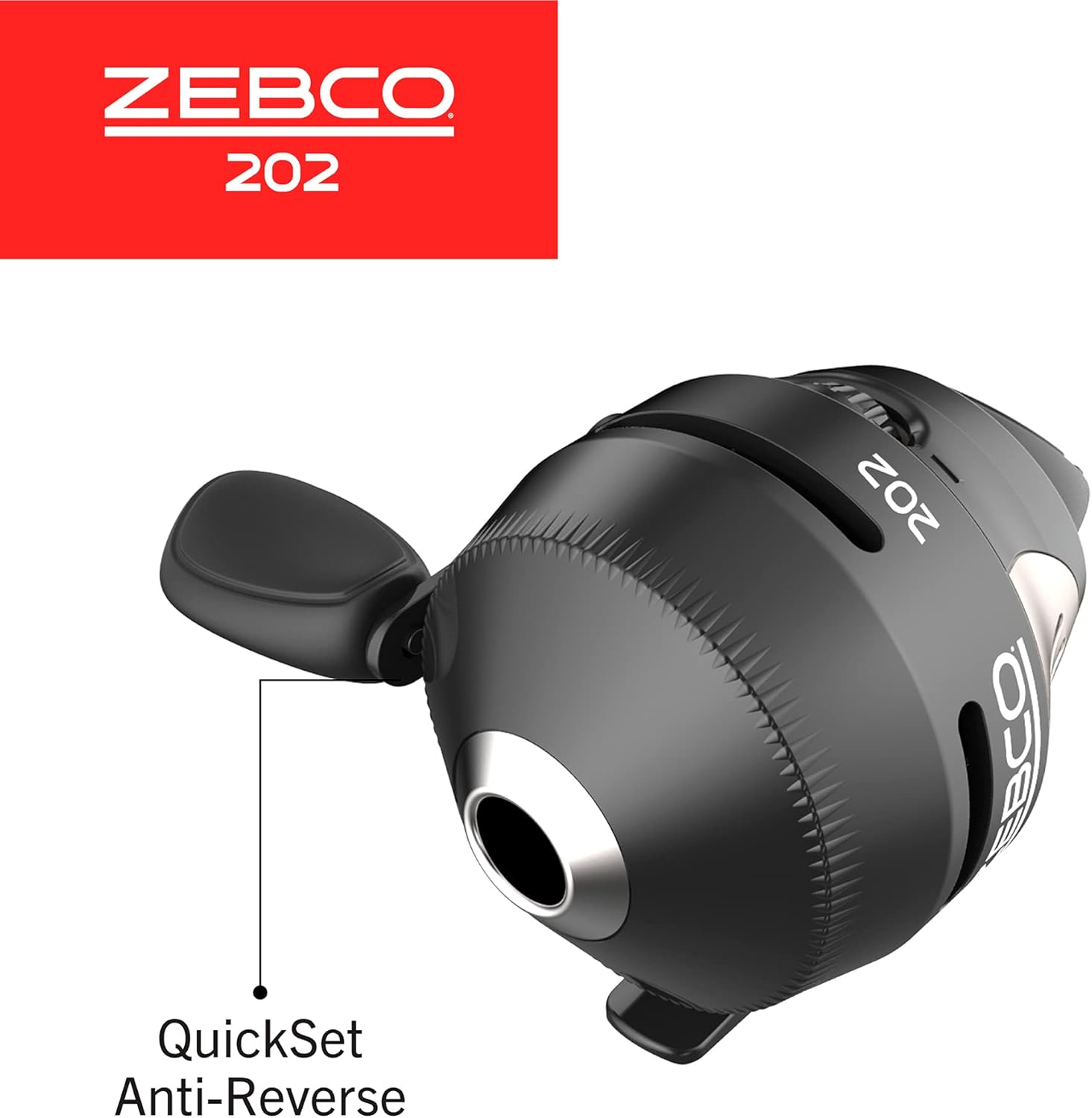 Zebco 202 Spincast Fishing Reel, Right-Hand Retrieve, Durable All-Metal Gears, Stainless Steel Pick-up Pin, Pre-Spooled with 10-Pound Zebco Fishing Line,