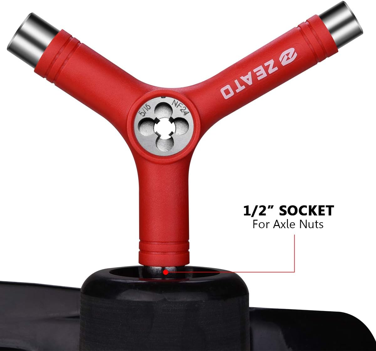 All-in-One Skate Tools Multi-Function Portable Skateboard T Tool Accessory with T-Type Allen Key and L-Type Phillips Head Wrench Screwdriver