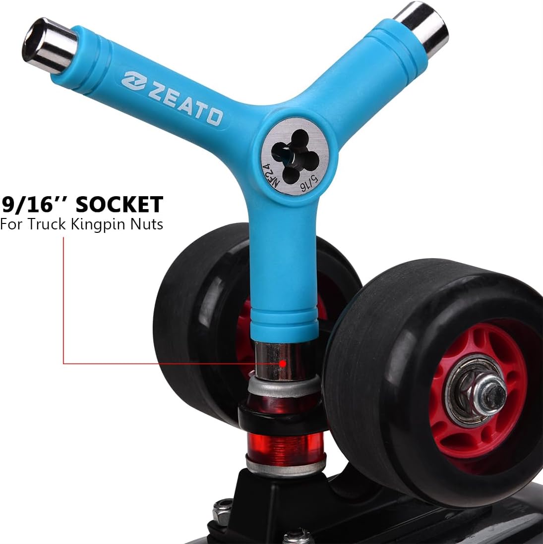 All-in-One Skate Tools Multi-Function Portable Skateboard T Tool Accessory with T-Type Allen Key and L-Type Phillips Head Wrench Screwdriver