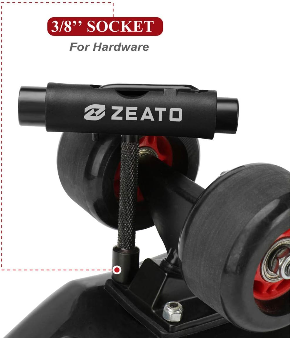 All-in-One Skate Tools Multi-Function Portable Skateboard T Tool Accessory with T-Type Allen Key and L-Type Phillips Head Wrench Screwdriver
